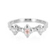 Padparadscha-Saphir-Silberring