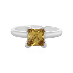 Gelber Zirkon-Silberring