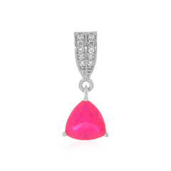 Äthiopischer Pinkfarbener Opal-Silberanhänger