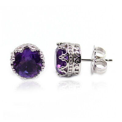 Sambia-Amethyst-Silberohrringe (Dallas Prince Designs)