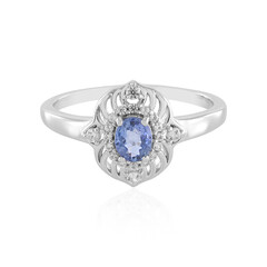 Blauer Ceylon-Saphir-Silberring