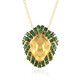 Sambia-Smaragd-Silberhalskette/-brosche (Gems en Vogue)