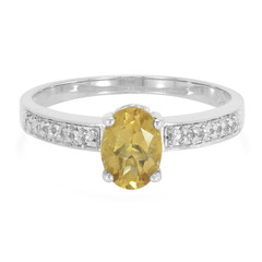 Champagner-Quarz-Silberring
