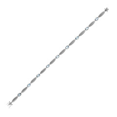 Santa Maria-Aquamarin-Platinarmband (CUSTODANA)