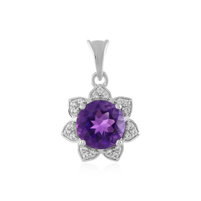 Sambia-Amethyst-Silberanhänger