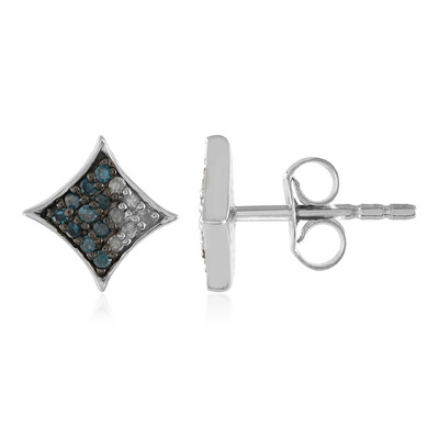 Diamant-Silberohrringe