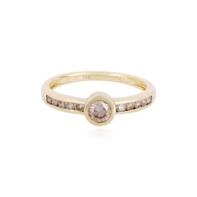 I3 Schokoladen-Brillant-Goldring (KM by Juwelo)