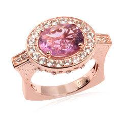 Pinkfarbener Fluorit-Silberring (Dallas Prince Designs)