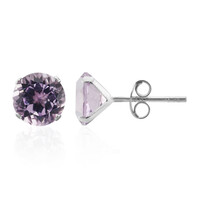 Bolivianischer Amethyst-Silberohrringe