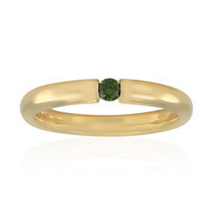 Grüner VS1 Brillant-Goldring