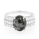 Schneeflocken-Obsidian-Silberring
