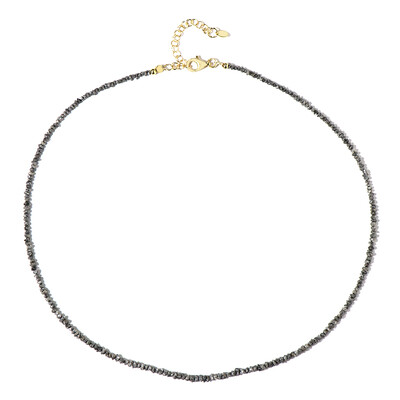 Silberfarbener Diamant-Silberhalskette