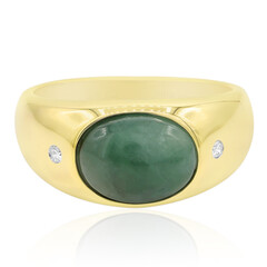Grüner Jadeit-Goldring