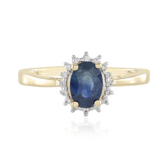 Blauer Saphir-Goldring