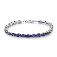 Blauer Madagaskar-Saphir-Silberarmband