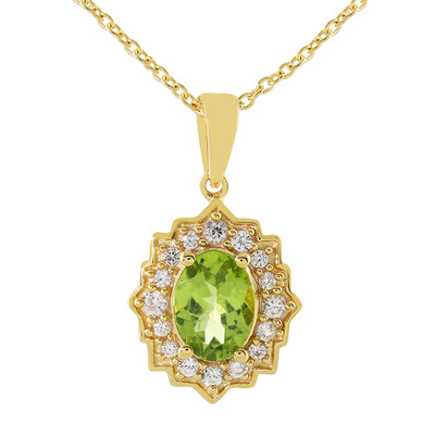 Peridot-Silberhalskette