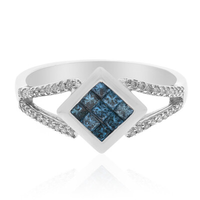 Blauer Diamant-Goldring