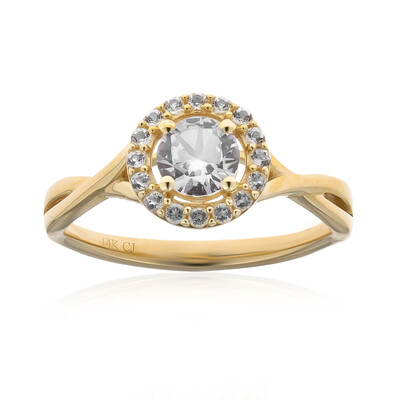 Weißer Saphir-Goldring (CIRARI)