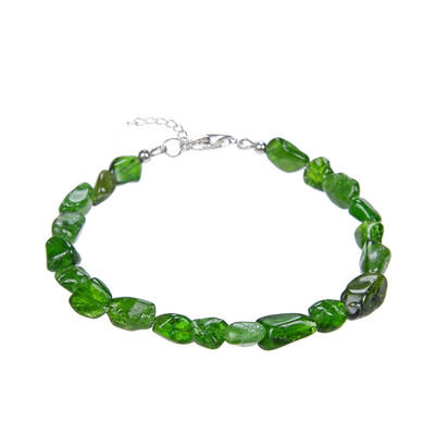 Russischer Diopsid-Silberarmband