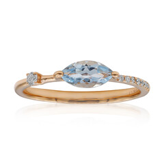 AAA-Brasilianischer Aquamarin-Goldring (CIRARI)