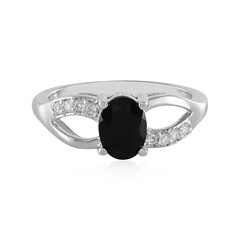 Schwarzer Onyx-Silberring