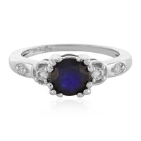 Blauer Saphir-Silberring