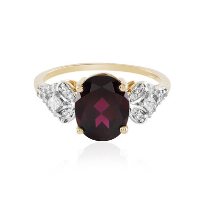 Magenta-Granat-Goldring