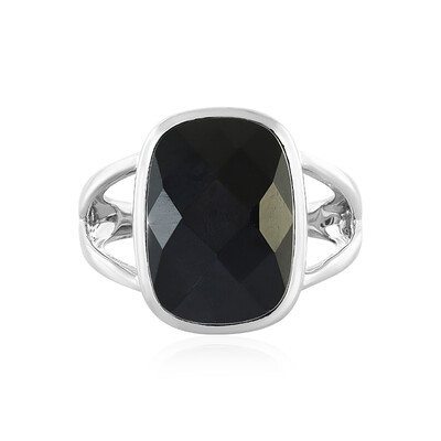 Schwarzer Onyx-Silberring