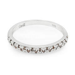 Fancy-Diamant-Silberring