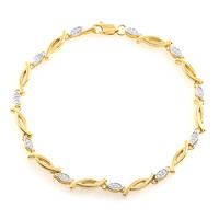 I2 (J) Diamant-Silberarmband