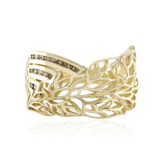 I2 Champagner-Diamant-Goldring (Ornaments by de Melo)