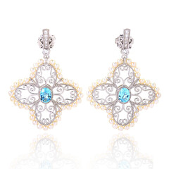 Himmelblauer Topas-Silberohrringe (Dallas Prince Designs)