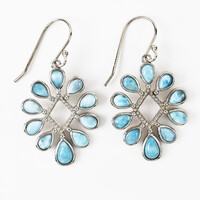 Larimar-Silberohrringe