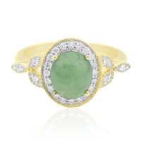 Edelgrüner Jadeit-Goldring