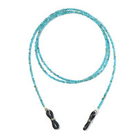 Neonblauer Apatit-Brillenkette