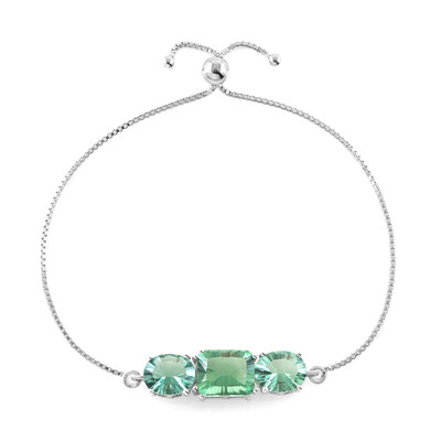 Grüner Fluorit-Silberarmband