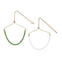 2er Set Edelstein-Armbänder
