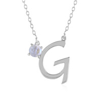 Regenbogen-Mondstein-Silbercollier
