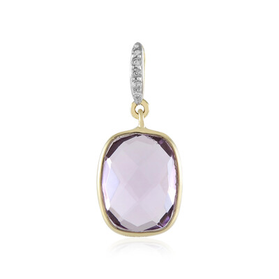 Lavendel-Amethyst-Goldanhänger