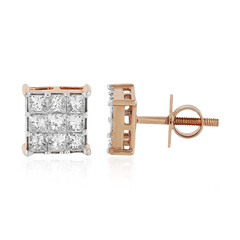 SI1 (H) Diamant-Goldohrringe