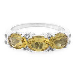 Champagner-Quarz-Silberring