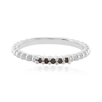 Roter I2 Diamant-Silberring