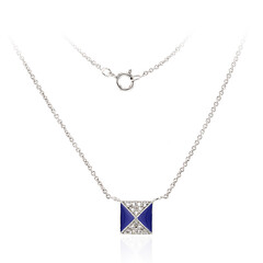 Weißer Topas-Silbercollier