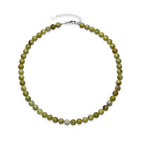 Grüner Opal-Silberhalskette
