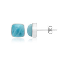 Larimar-Silberohrringe