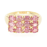 Nicht erhitzter Padparadscha-Saphir-Goldring (AMAYANI)