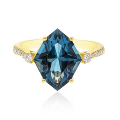 Londonblauer Topas-Goldring
