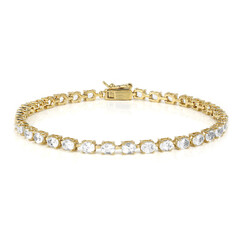 Weißer Topas-Silberarmband