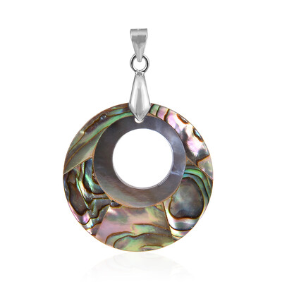 Abalone-Muschel-Silberanhänger