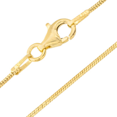 Silber-Schlangenkette - 80 cm - 6,4 g - vergoldet